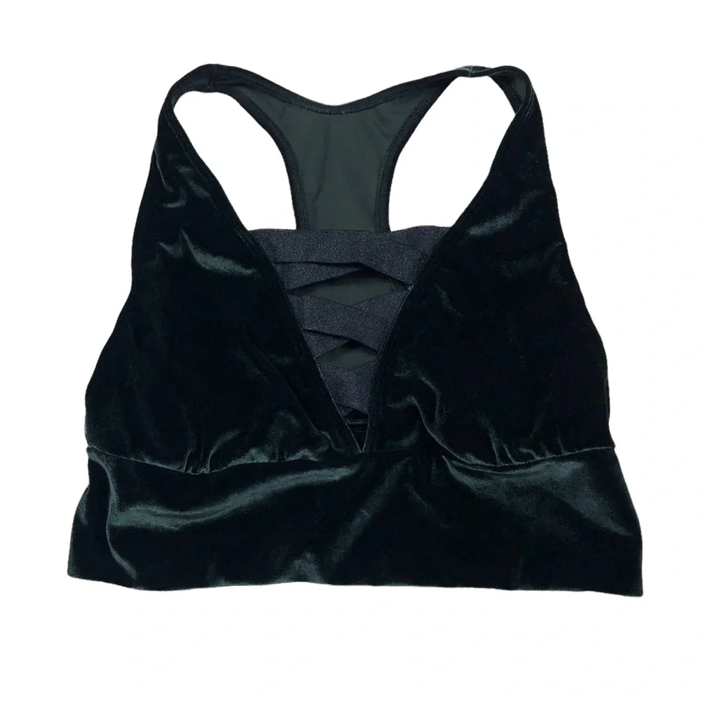 Victoria Secret Green Velvet Sports Bra size Small - Picture 2 of 10